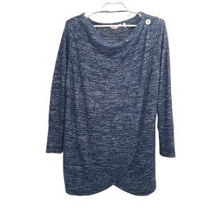 Soft Surroundings Drape Front Knit Top Cardigan Spring Air Wrap Tunic Lagenlook